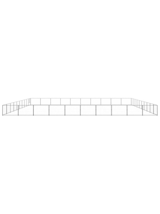 Suņu voljērs, sudraba krāsa, 100 m², tērauds