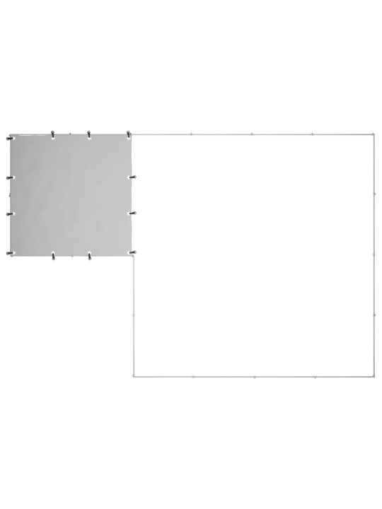 Suņu voljērs, sudraba krāsa, 6,05 m², tērauds