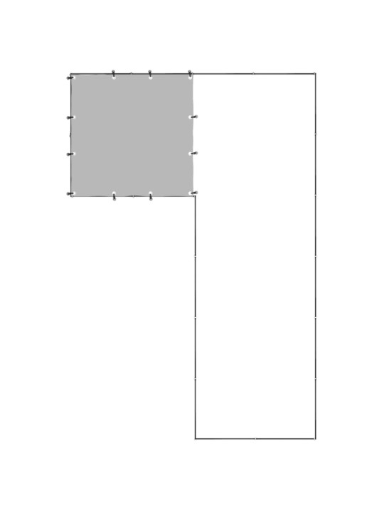 Suņu voljērs, melns, 4,84 m², tērauds