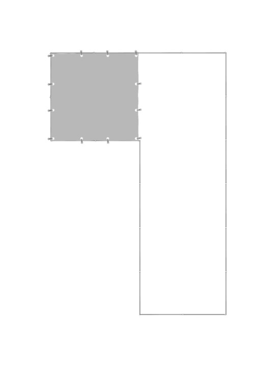 Suņu voljērs, sudraba krāsa, 4,84 m², tērauds