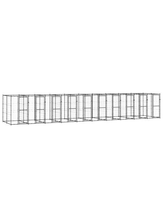 Suņu voljērs, 24,2 m², tērauds