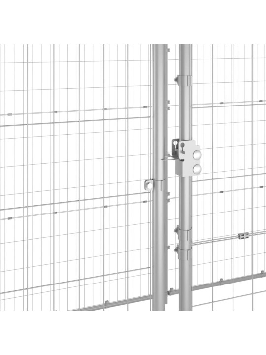 Suņu voljērs ar jumtu, 12,1 m², cinkots tērauds