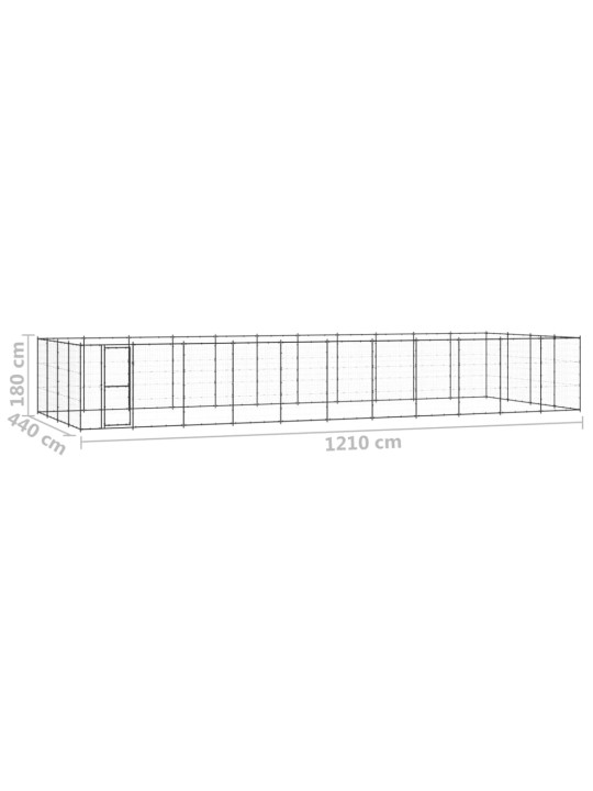 Suņu voljērs, 53,24 m², tērauds