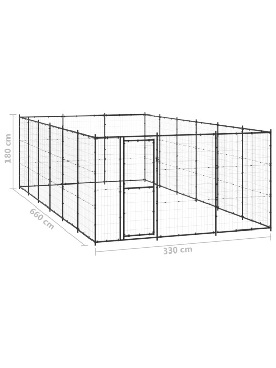 Suņu voljērs, 21,78 m², tērauds