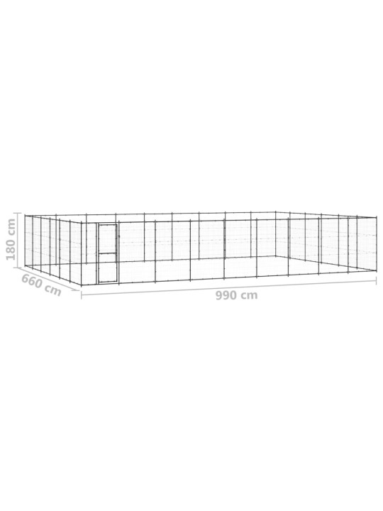 Suņu voljērs, 65,34 m², tērauds
