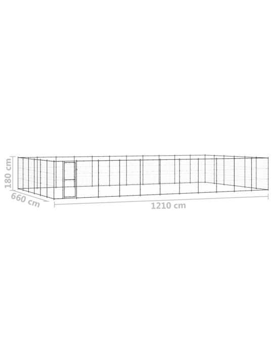 Suņu voljērs, 79,86 m², tērauds