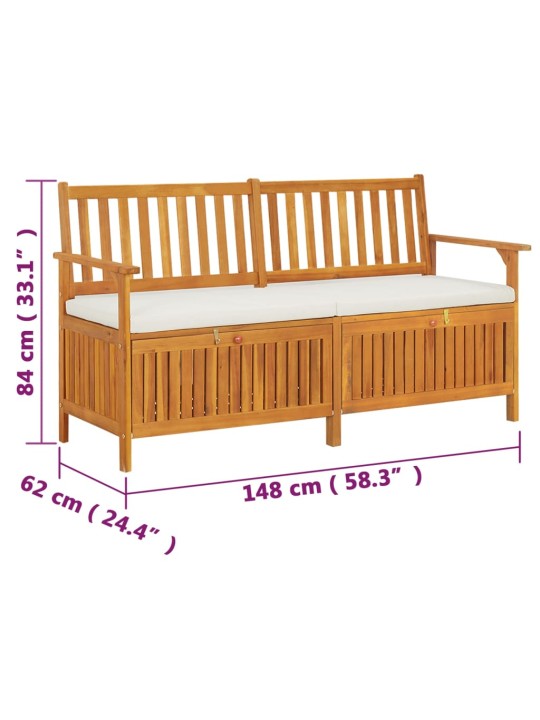 Sols ar glabāšanas nodalījumu, 148 cm, akācijas masīvkoks