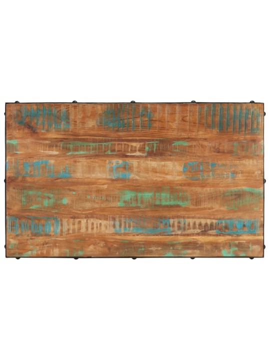 Kafijas galdiņš ar riteņiem, 100x60x26 cm, pārstrādāts koks