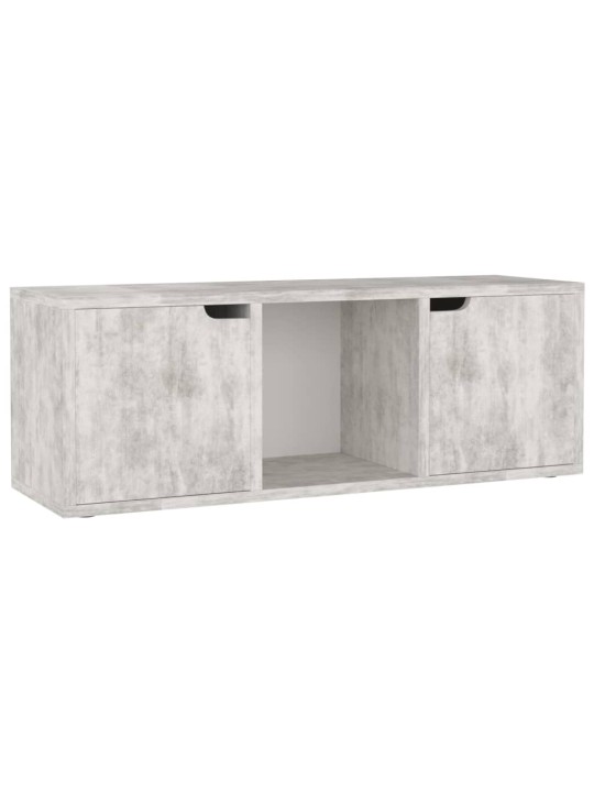 Tv skapītis, 88,5x27,5x30,5 cm, betona krāsa, inženierijas koks