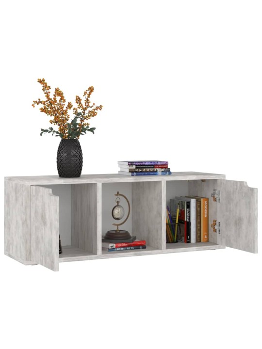 Tv skapītis, 88,5x27,5x30,5 cm, betona krāsa, inženierijas koks
