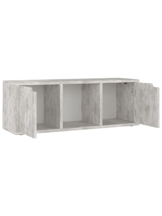 Tv skapītis, 88,5x27,5x30,5 cm, betona krāsa, inženierijas koks