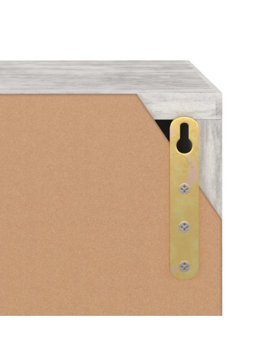 Tv skapītis, 88,5x27,5x30,5 cm, betona krāsa, inženierijas koks