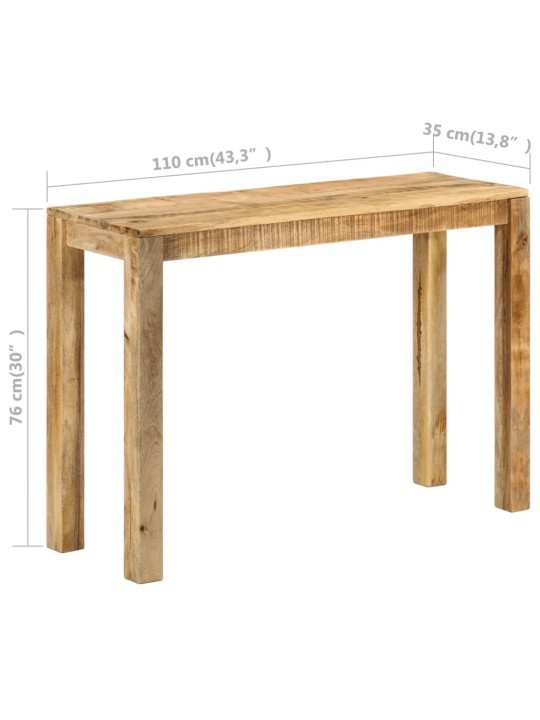 Konsoles galdiņš, 110x35x76 cm, neapstrādāts mango koks