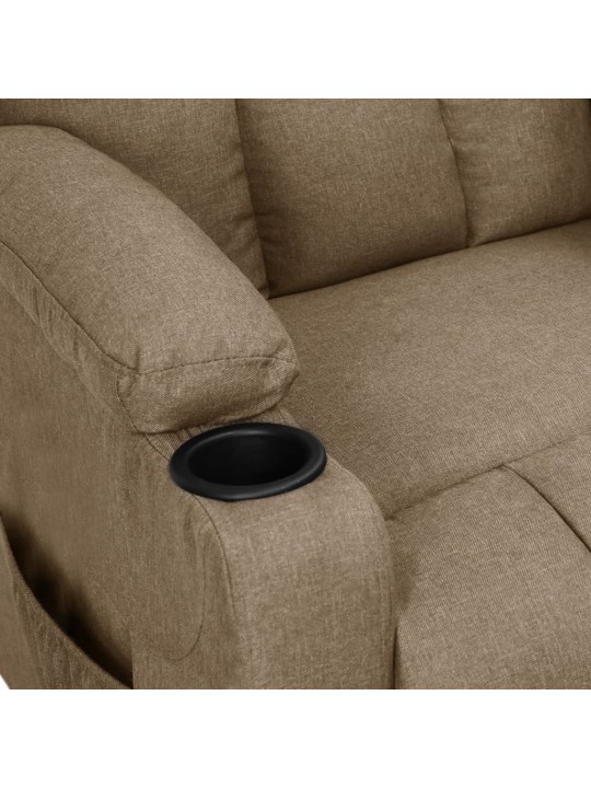 Atpūtas krēsls, atgāžams, pelēkbrūns audums