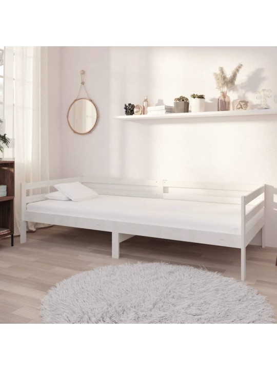 Dīvāngulta ar atvilktnēm, 90x200 cm, balta, priedes masīvkoks