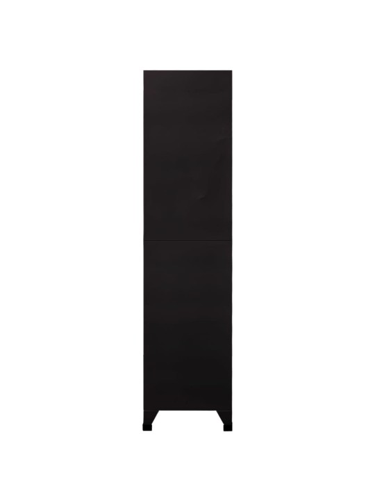 Ģērbtuves skapis, melns, 90x45x180 cm, tērauds