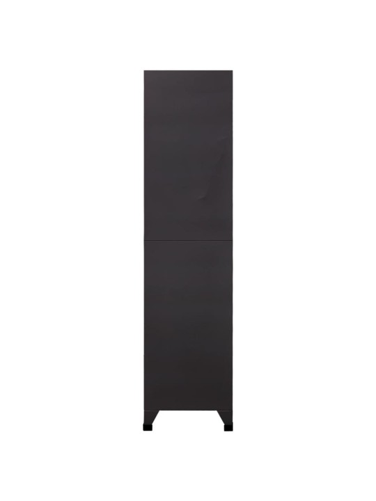 Ģērbtuves skapis, pelēks, sarkans, 90x45x180 cm, tērauds