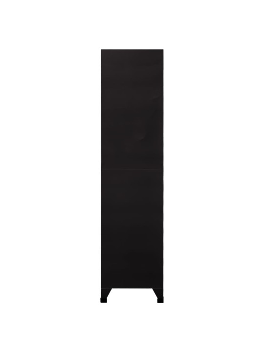Ģērbtuves skapis, melns, 90x40x180 cm, tērauds
