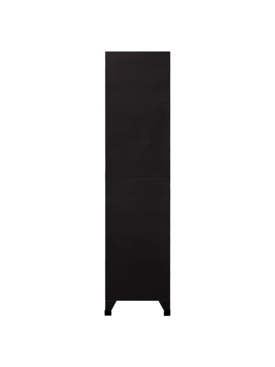 Ģērbtuves skapis, melns, 90x40x180 cm, tērauds