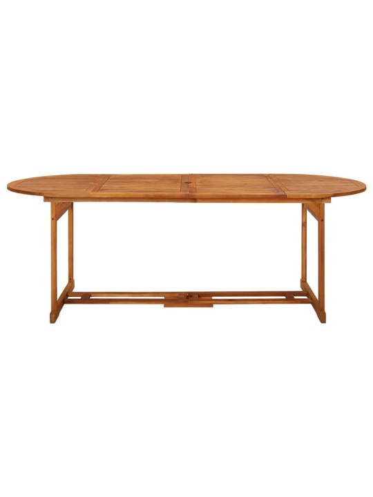 11-daļīgs dārza mēbeļu komplekts 220x90x75cm akācijas masīvkoks