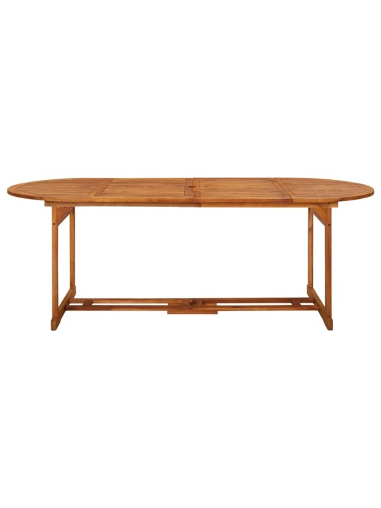 11-daļīgs dārza mēbeļu komplekts 220x90x75cm akācijas masīvkoks