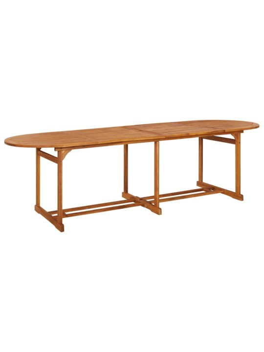 11-daļīgs dārza mēbeļu komplekts 280x90x75cm akācijas masīvkoks