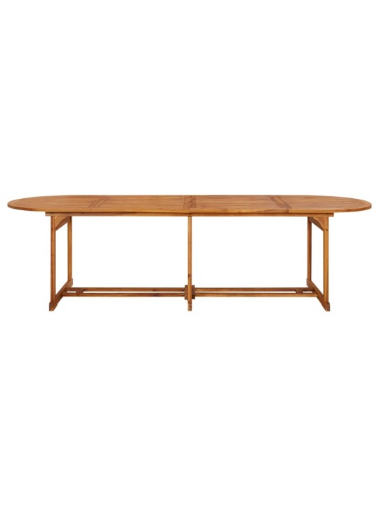 11-daļīgs dārza mēbeļu komplekts 280x90x75cm akācijas masīvkoks