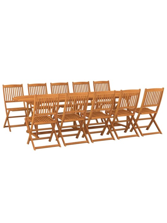 11-daļīgs dārza mēbeļu komplekts 280x90x75cm akācijas masīvkoks