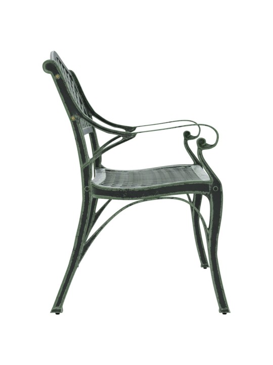 Dārza sols, 102 cm, liets alumīnijs, zaļš