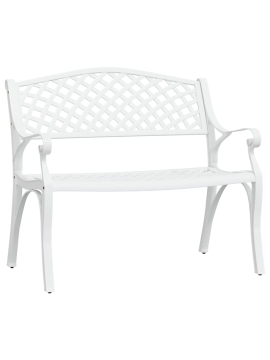 Dārza sols, 102 cm, liets alumīnijs, balts