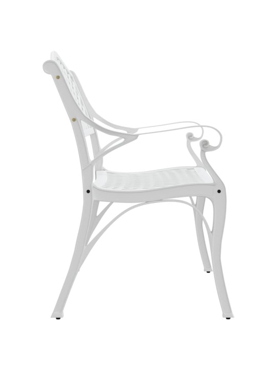 Dārza sols, 102 cm, liets alumīnijs, balts