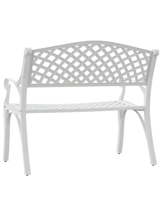 Dārza sols, 102 cm, liets alumīnijs, balts