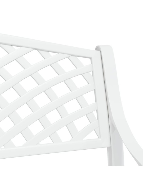 Dārza sols, 102 cm, liets alumīnijs, balts