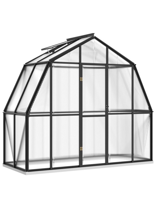 Siltumnīca ar pamatnes rāmi, antracītpelēks alumīnijs, 3,3 m²