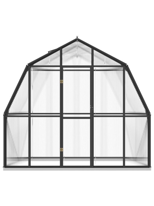 Siltumnīca ar pamatnes rāmi, antracītpelēks alumīnijs, 3,3 m²