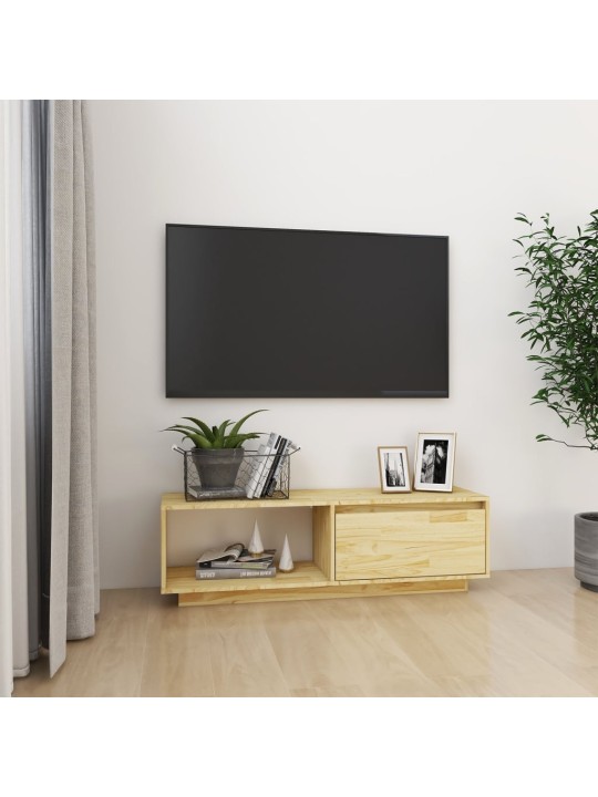 Tv skapītis, 110x30x33,5 cm, priedes masīvkoks