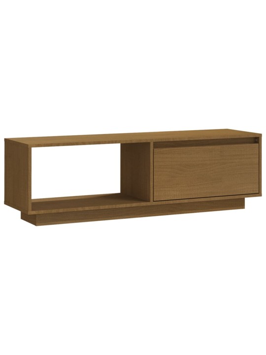 Tv skapītis, medus brūns, 110x30x33,5 cm, priedes masīvkoks