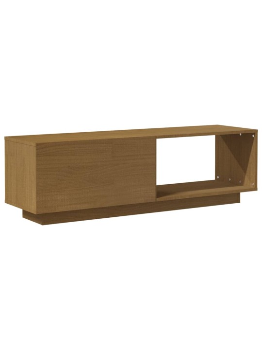 Tv skapītis, medus brūns, 110x30x33,5 cm, priedes masīvkoks