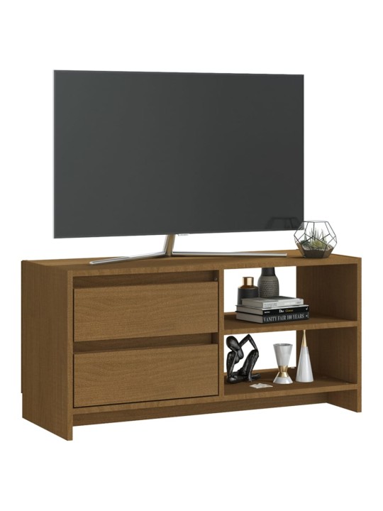Tv skapītis, medus brūns, 80x31x39 cm, priedes masīvkoks