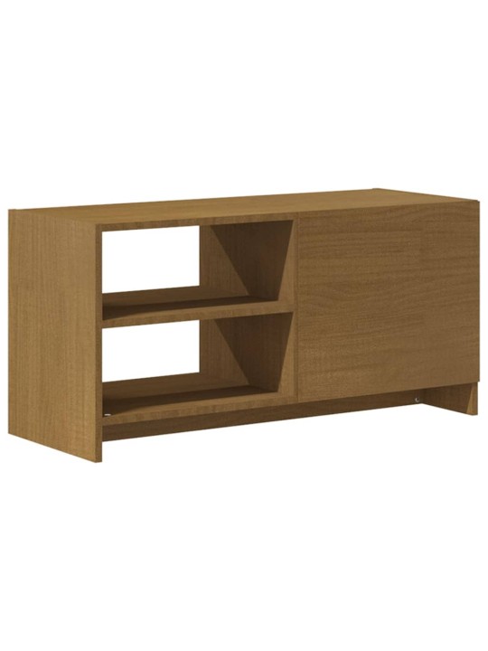 Tv skapītis, medus brūns, 80x31x39 cm, priedes masīvkoks