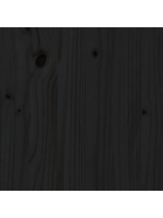 Gultas rāmis, melns, priedes masīvkoks, 120x200 cm