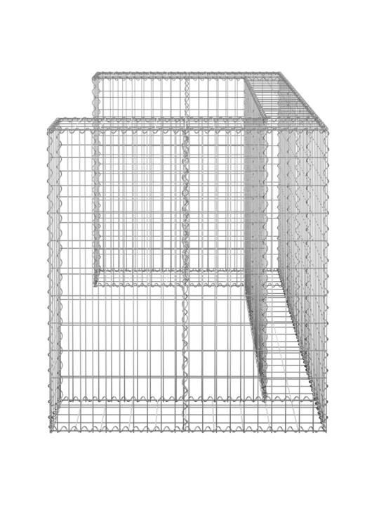 Gabions atkritumu tvertnēm, cinkots tērauds, 180x100x110 cm