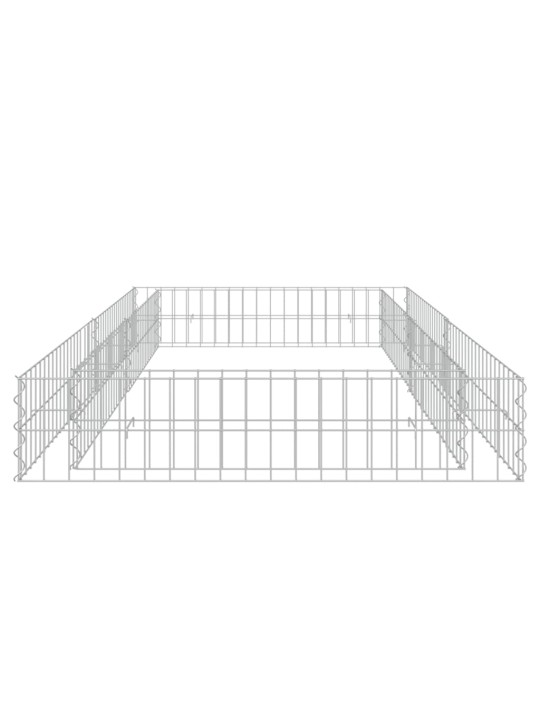 Gabions, augstā puķu kaste, cinkots tērauds, 200x100x20 cm