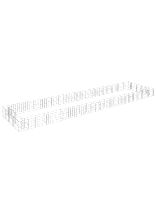 Gabions, augstā puķu kaste, cinkots tērauds, 400x100x20 cm