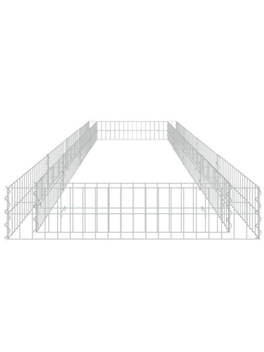 Gabions, augstā puķu kaste, cinkots tērauds, 400x100x20 cm