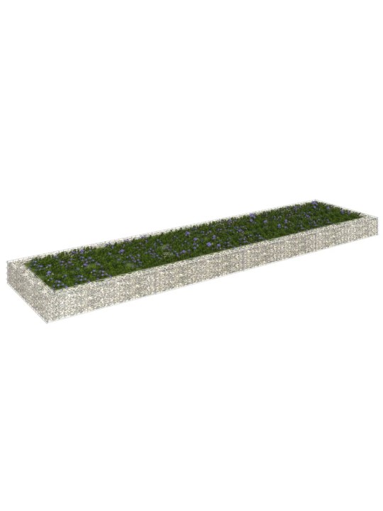 Gabions, augstā puķu kaste, cinkots tērauds, 400x100x20 cm