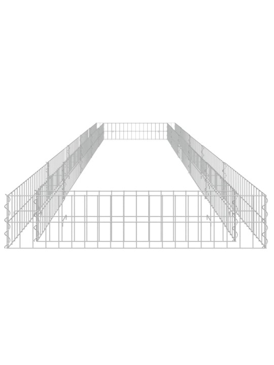 Gabions, augstā puķu kaste, cinkots tērauds, 500x100x20 cm