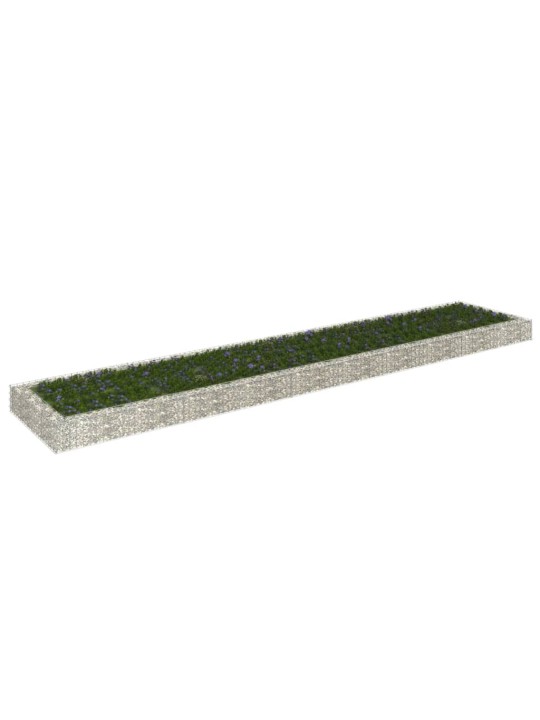 Gabions, augstā puķu kaste, cinkots tērauds, 500x100x20 cm