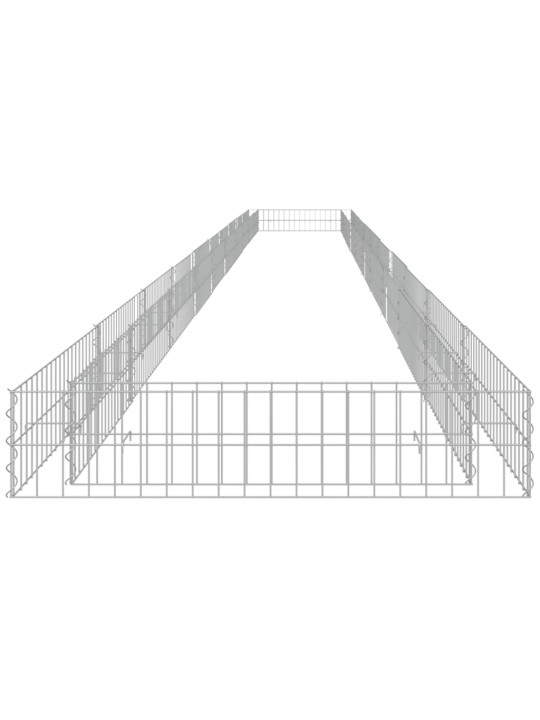 Gabions, augstā puķu kaste, cinkots tērauds, 1000x100x20 cm
