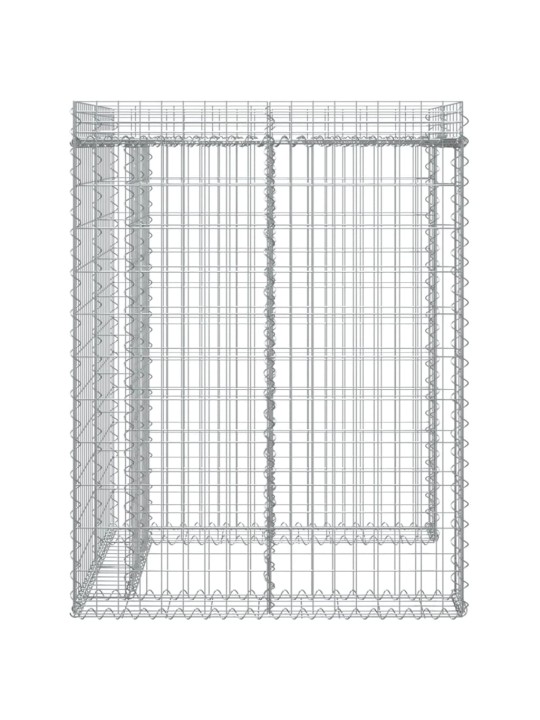 Gabiona siena atkritumu tvertnei, 110x91x120 cm, cinkota dzelzs